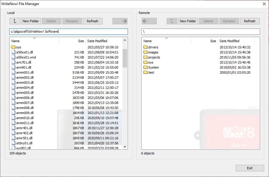 Micro Editor Filemanager μISP Programmers - Algocraft